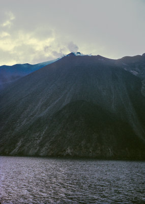 Early morning light over Stromboli, Aeolian Islands, Sicily, in 1974