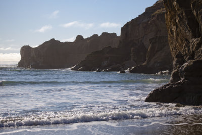 At the edge of the Beach