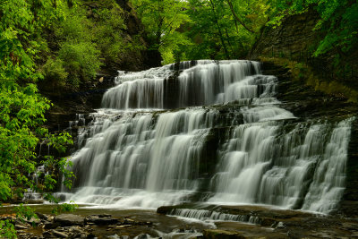 NY - Ithaca Cascadilla Gorge Waterfall Spring 1.jpg