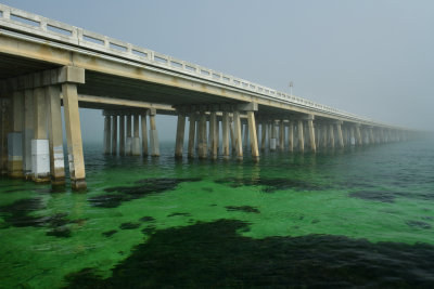 FL - Atlantic Ocean & 7 Mile Bridge in Florida Keys Foggy 1.jpg