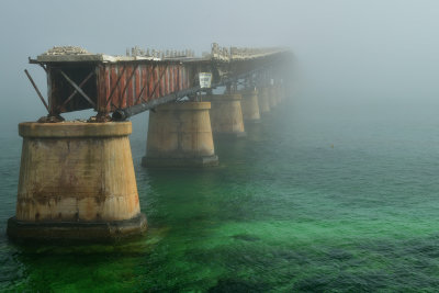 FL - Atlantic Ocean & 7 Mile Bridge in Florida Keys Foggy 2.jpg
