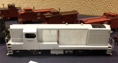 Seth Lakin - HO scale Monon F-M H15-44 as repowered with an EMD prime mover