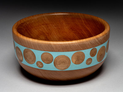 Maple bowl with Birch branches and Milliput epoxy.