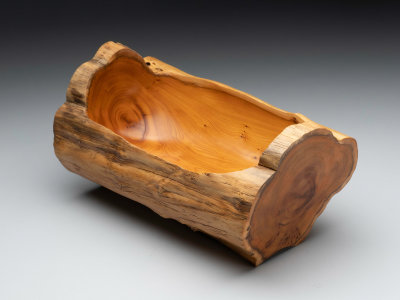 Wooden bowl made from Yew wood.