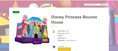 Princess Bounce House For Rent