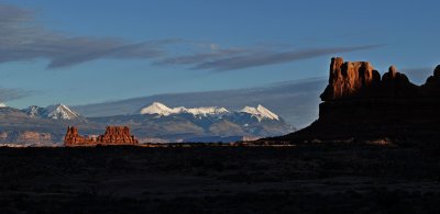 LaSals from Arches National Park