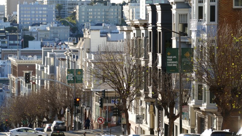 Looking Down California Street