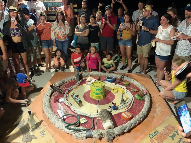 Crazy Canucks Beach Bar Hermit Crab Race Track