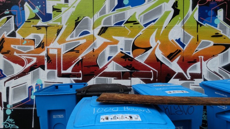 Street Art and Recycling Bins