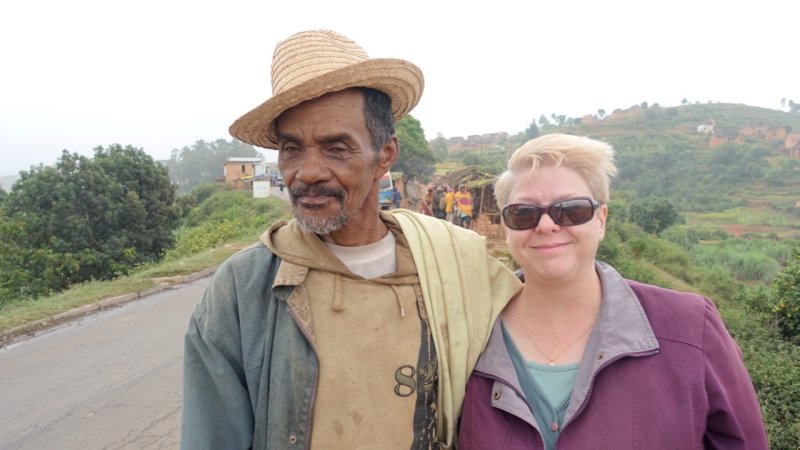 This man wanted his picture taken with Jocelyn in Alakamisy Ambohimaha