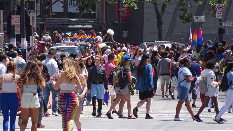 2019 San Francisco Pride Parade goers