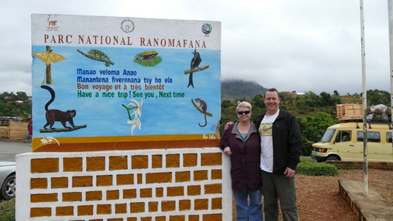 Thanks for visiting Ranomafana National Park sign
