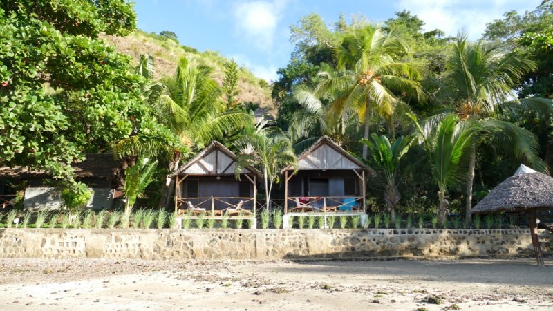 Our bungalow at L'Heure Bleue (the one of the left)