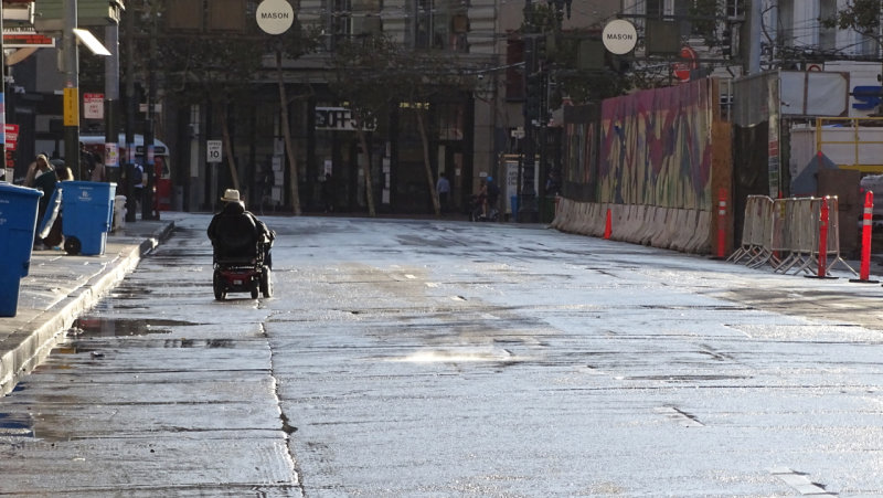 Wheelchair on Golden Gate Avenue