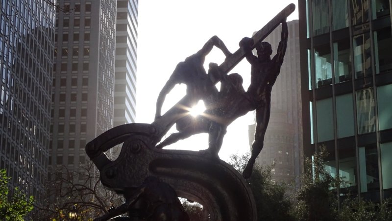 The Mechanics Monument on Market Street