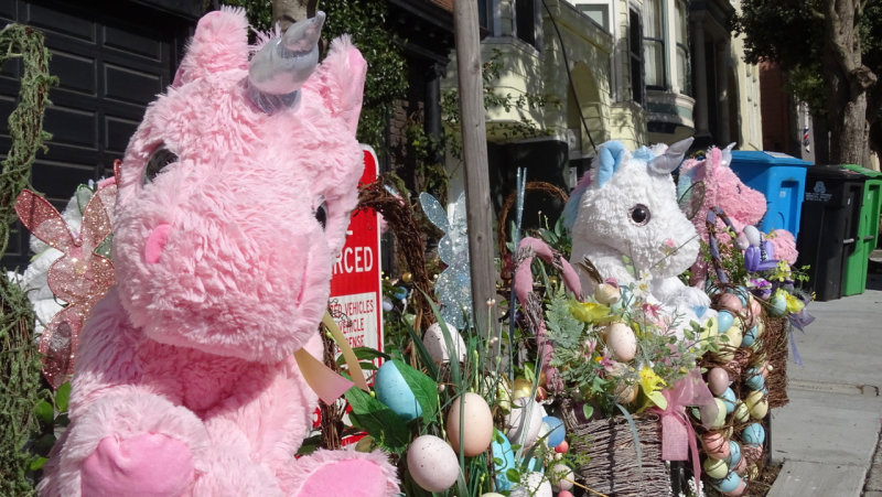 Laurel Heights Sidewalk Easter Display