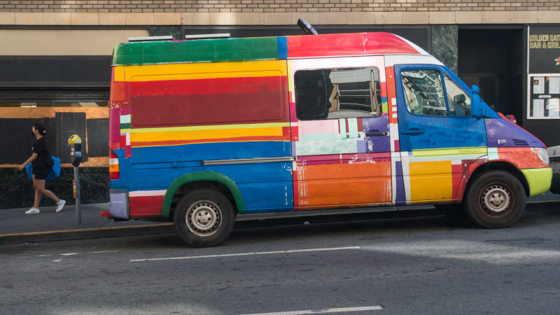 Colorful Van on Sutter Street