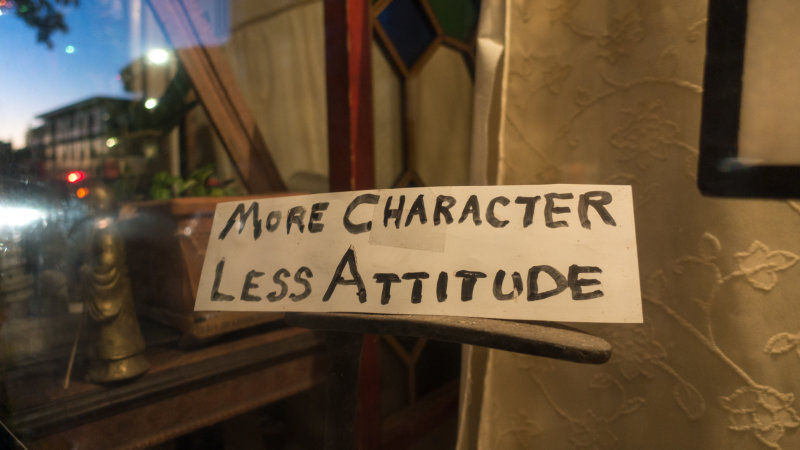 More Character, Less Attitude