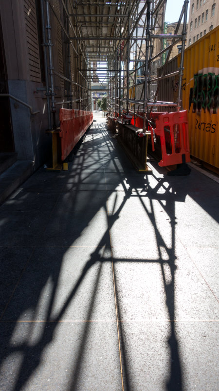 The Clift Hotel Scaffolding Shadows