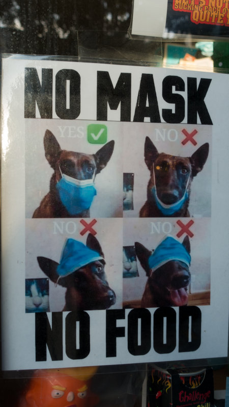 No Mask, No Food