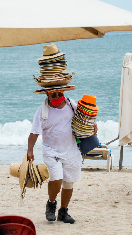 Los Muertos Beach Hat Vendor