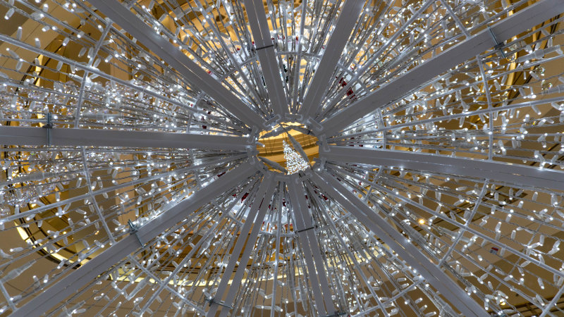 Looking up in the Westfield Center