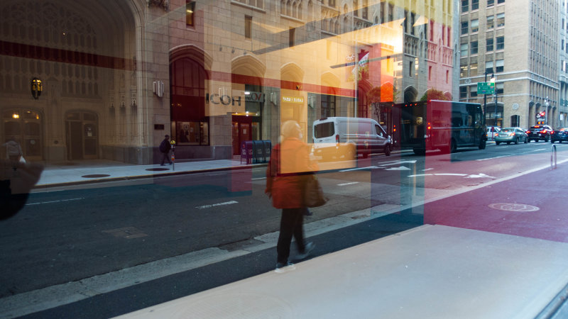 Montgomery Street window reflection