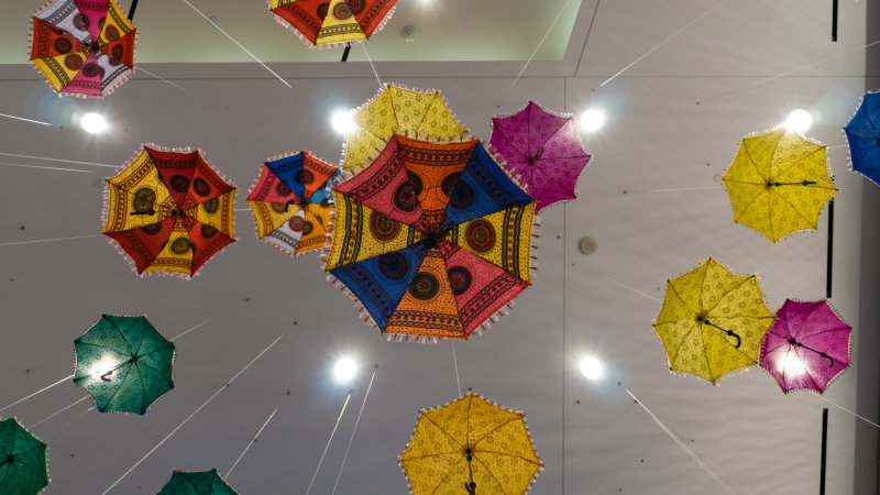 Looking up in the Westfield Center