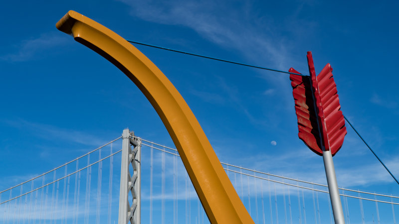 Cupid's Arrow and the Bay Bridge