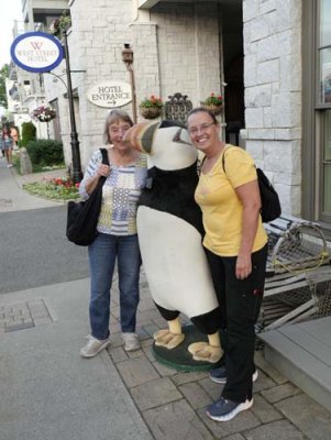 Barb n Cindy with Big Puffin