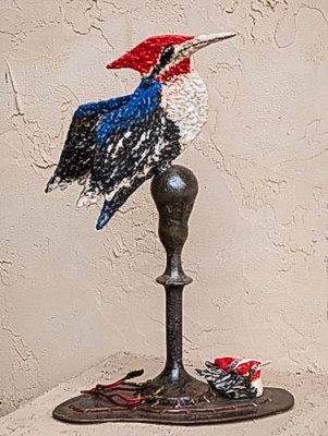 Woodpecker Sculpture