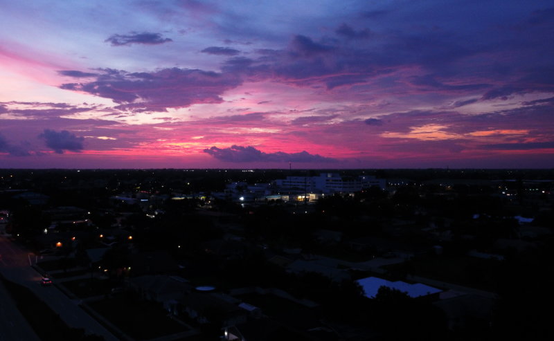 Drone shot looking towards Cape Coral hospital.