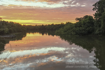 Sunset on the Cuiaba River, south of Porto Jofre (Mato Grosso)