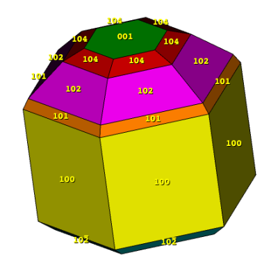 Greenockite hemimorphic crystal model