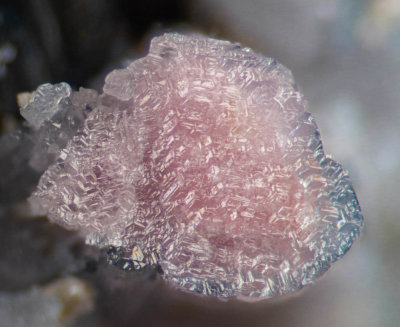 Pink and blue tourmaline from Peat Fold, Glenbuchat, Aberdeenshire, 5 cm, detail