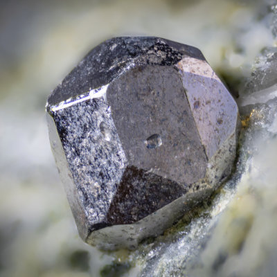 Sperrylite, complex crystal 3 mm, Sudbury, Ontario