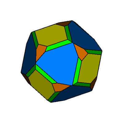 Crystal model for the sperrylite crystal shown in the preceding image