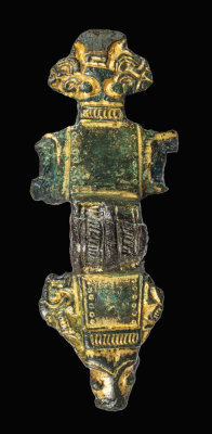 Florid Type 4 cruciform brooch with Salin's Style 1 ornament, 11.3 cm, 6th century, East Anglia.