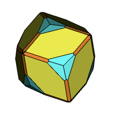 Ideal model for Valle della Gava trisoctahedral grossular 