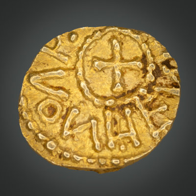 Early Anglian gold shilling, 7th century, Kilham, East Yorkshire. 