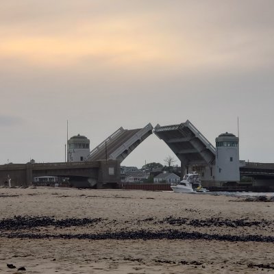 Open Drawbridge over Shark River Inlet
