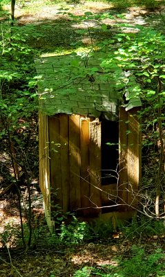 We still have outhouses here in the woods.