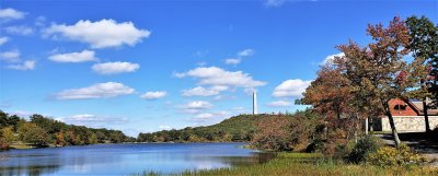 High Point Monument seen from Lake Marcia