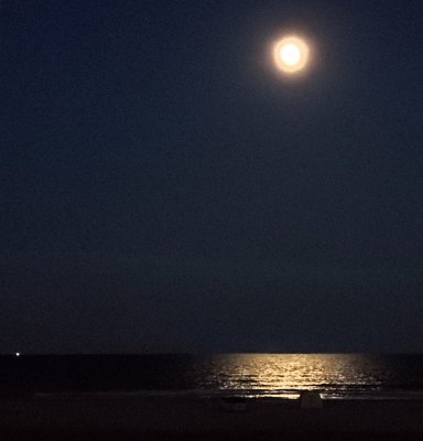 Moonrise over the Atlantic Coast