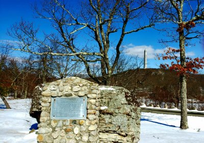 View of the High Point Monument from the Cross Country Center