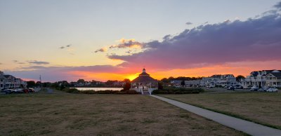 Sunset over the Pavilion in Belmar