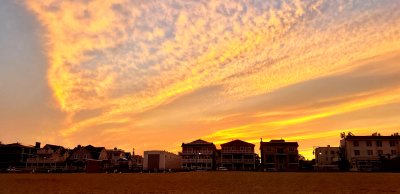 A colorful sunset befote a stormy weekend