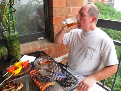 Beer, ribs and peppers....