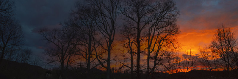Winter Sunset From My Rear Deck