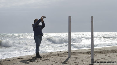 Taking a selfie at Fuengirola beach 